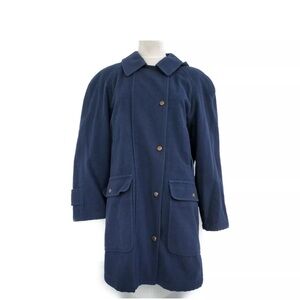 Burberrys Black Coats Ladies Wool, Cupro, Polyester size L